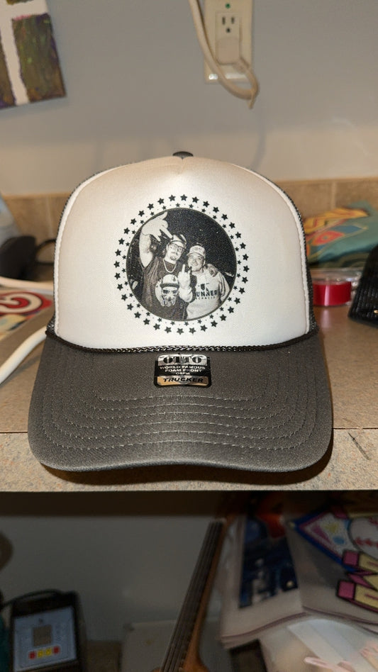 Dark Gray/White H&W Bird Trucker