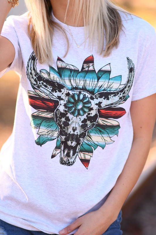 Sarape Skull Tee