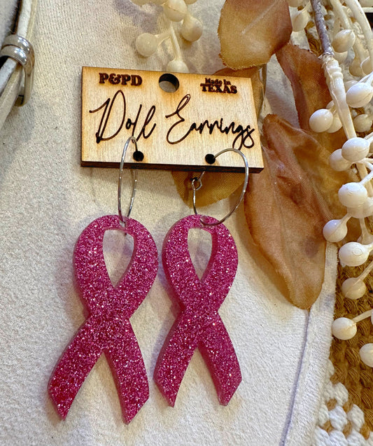 RTS Breast Cancer Ribbon Earrings