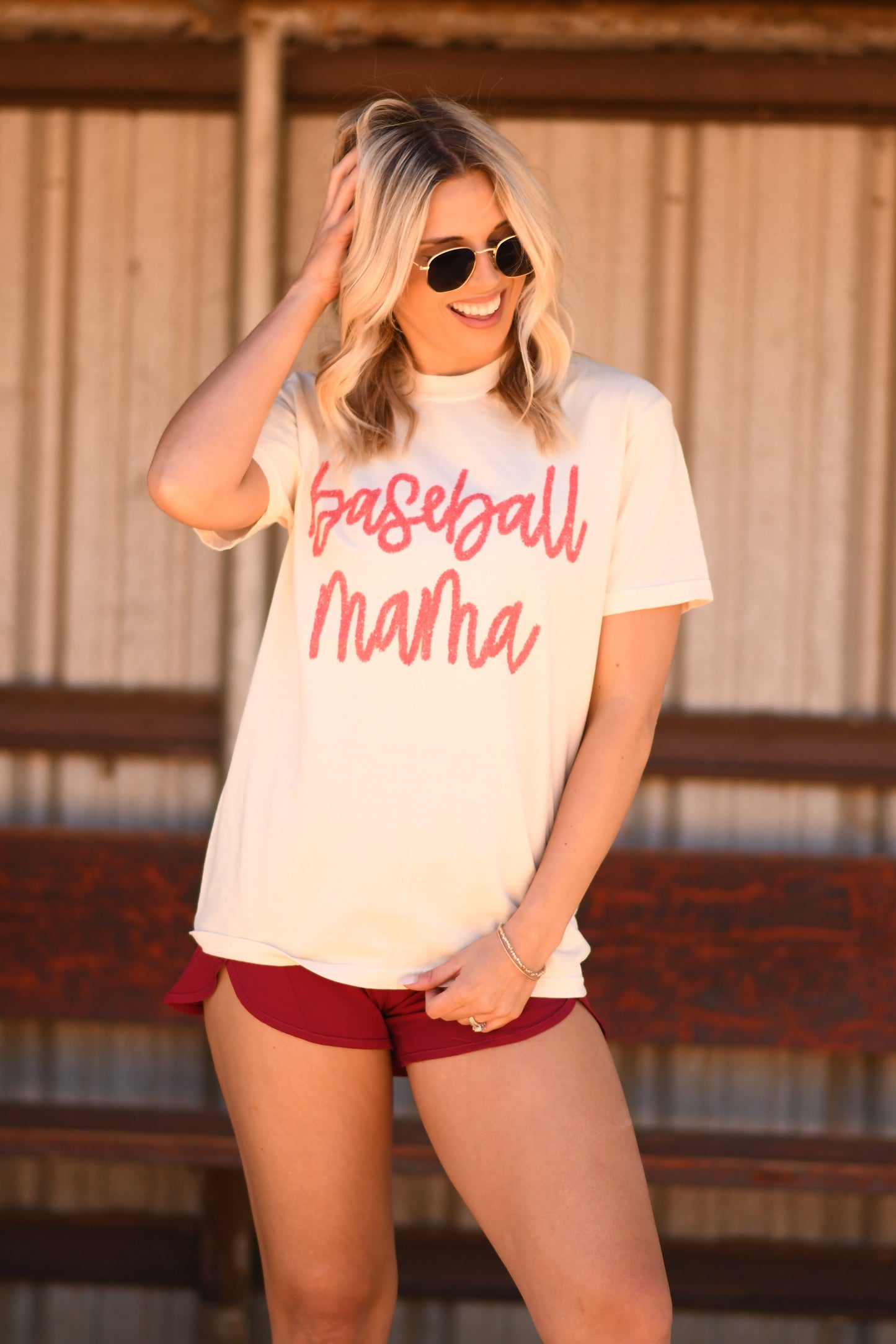 Baseball Mama Tinsel Tee