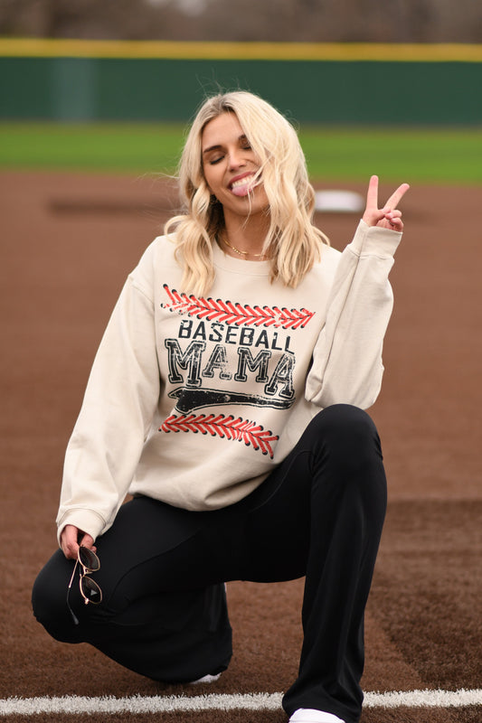 Baseball Mama Stitches Tee/Sweatshirt